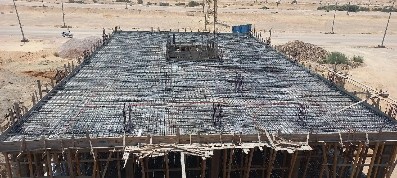 تسليح سقف خرساني كامل قبل الصب